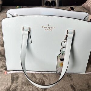 Kate Spade Blue Satchel with Structured Leather Design ~ Think Spring!